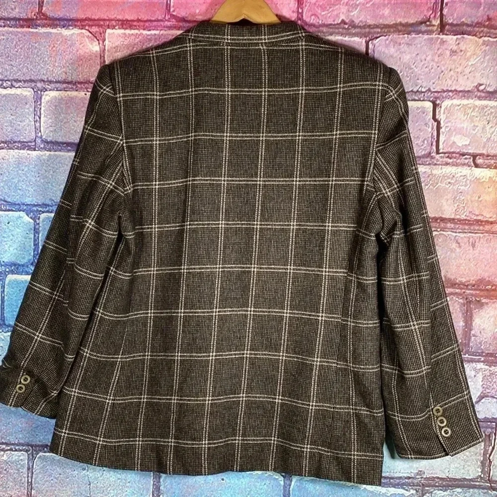 Designs by Derek Martin Women's Blazer Size 16 Blazer Plaid Grey - Picture 8 of 8